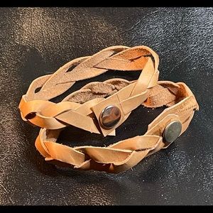 Handmade leather mystery bracelet